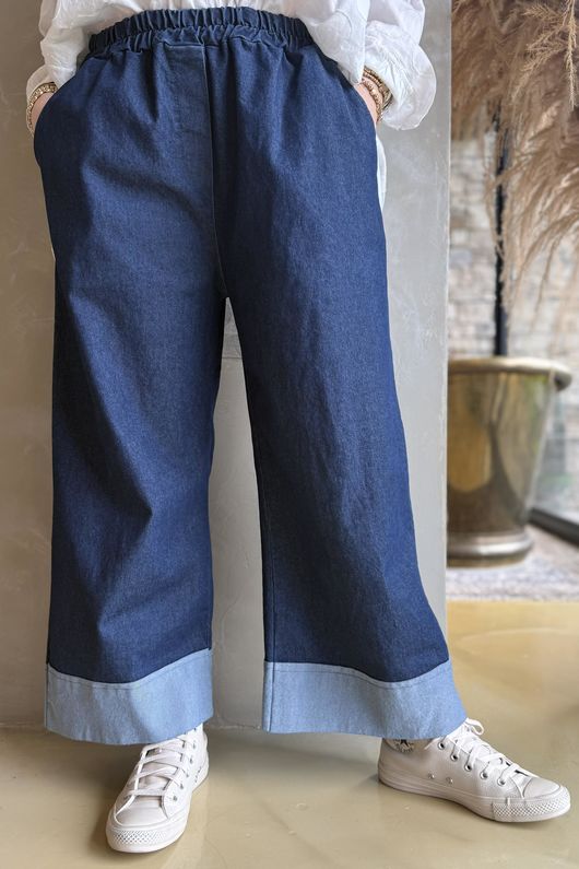 Juno Soft Stretch Crop Cuff Jean Dark /40